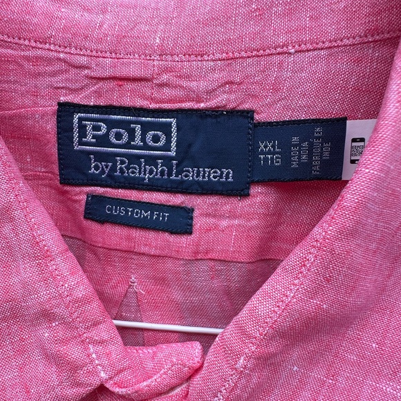 Ralph Lauren Custom Fit Linen Chambray Shirt - Picture 14 of 16